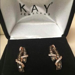 Pair of Chocolate Diamond earrings